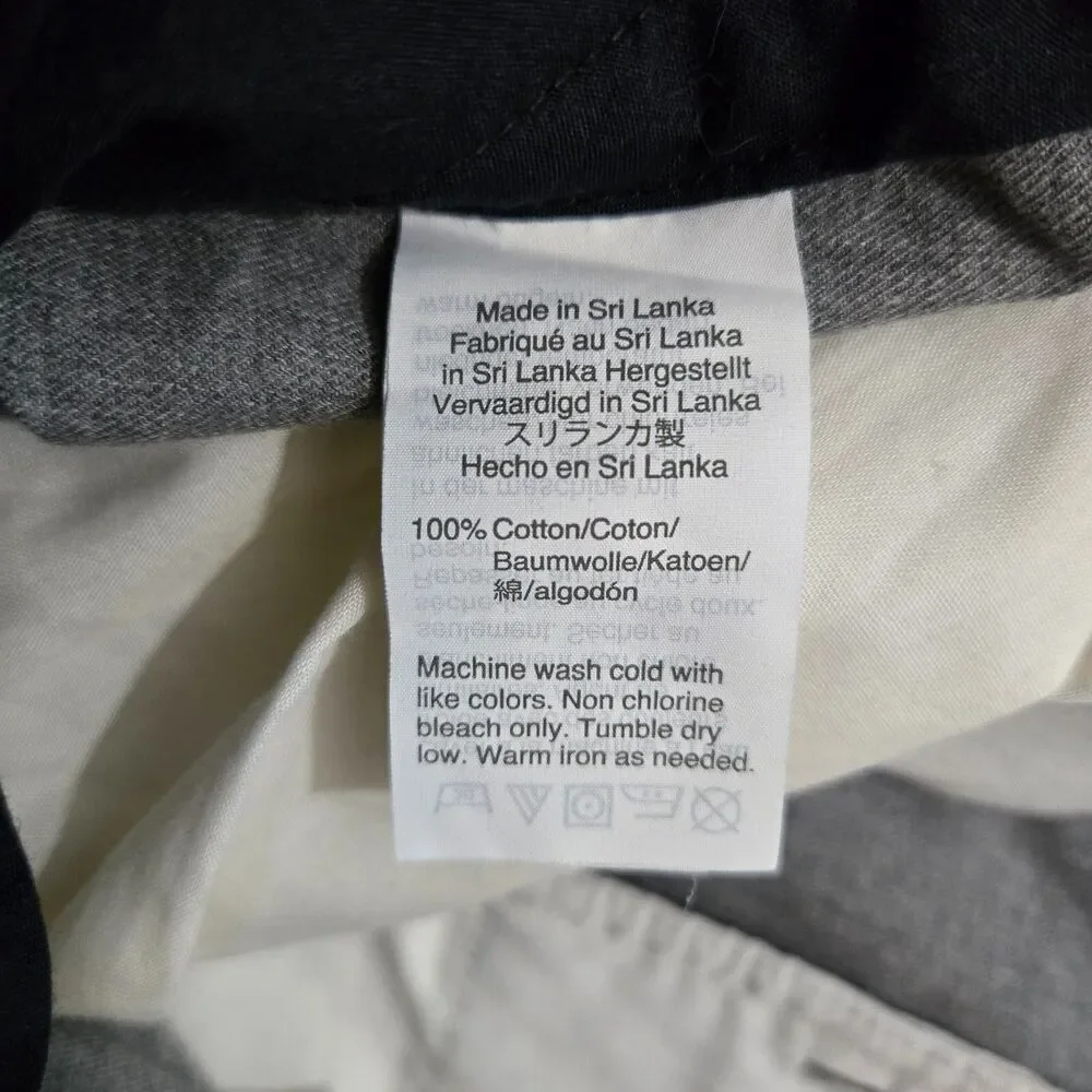 J. Crew Men 35X32 (36X29) Bedford Chambray Gray Flat Front Dress Pants
